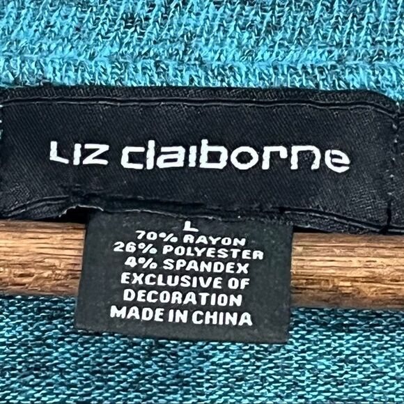 Liz Claiborne Bell Sleeve Top Size L - Picture 9 of 9